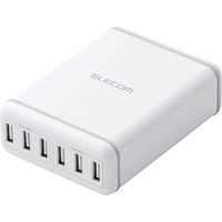 USB充電器 USB-A×6 合計60W 電源ケーブル1.5m スマホ タブレット充電 白 MPA-ACD03WH エレコム 5個（直送品）