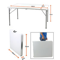 【軒先渡し】ビーカム 天板が強化プラスチックの折りたたみ作業テーブル OST-150 1台（直送品）