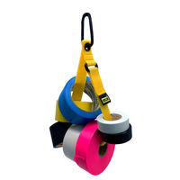 RIP-TIE(リップタイ) キャリングテープホルダー25mm幅×400mm ハトメ付き 青 CT25-A16-BU 1袋(1本)（直送品）