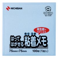 ニチバン ポイントメモ 再生紙 75×75mm ブルー M-2B 1セット（5冊入）