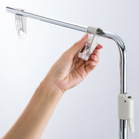 ストア・エキスプレス フロアスタンドクリップ(直径12.7mm用) シルバー・クローム用【2個組】 6350-1069 1セット(2個)（直送品）