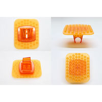 ジポン 水貼りシャワーフック オレンジ 4989412011032 3個（直送品）