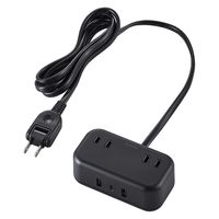 USB充電器 電源タップ コンセント×2 USB-C×1 USB-A×2 1.5m 黒 ECT-25215BK エレコム 1個