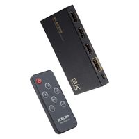 HDMI切替器 3入力1出力 手動 / 自動 切り替え器 リモコン付き ブラック DH-SW8KP31BK エレコム 1個（直送品）