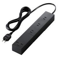 延長コード 電源タップ コンセント 3個口 USB-C×1 USB-A×2 2.5m 黒 ECT-23325BK エレコム 1個