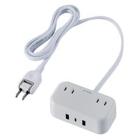 USB充電器 電源タップ コンセント×2 USB-C×1 USB-A×2 1.5m 白 ECT-25215WH エレコム 1個（直送品）