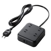 電源タップ USBタップ 2m コンセント 4個口 USB-C×1 A×1 雷ガード 黒 T-U04-4220BK エレコム 1個（直送品）