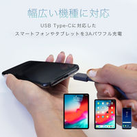 MOTTERU シリコン製USB-A to USB-Cケーブル 1m シェルピンク MOT-SCBACG100-PK 1個