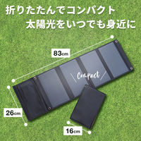 MOTTERU 防災・アウトドアに最適 USBソーラーパネル USB-A 2ポート合計20W出力 MOT-SOLAR24 1個