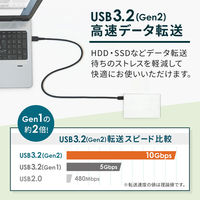 オウルテック USB3.2Gen2最大10Gbps対応 USB A to C ケーブル OWL-CBKG2PAC10-BK 1個