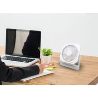 TOPLAND 12cm 薄型 コンパクトファン 3電源対応 底面マグネット固定式 ホワイト SF-DF18 WT 1台