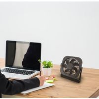 TOPLAND 12cm 薄型 コンパクトファン 3電源対応 底面マグネット固定式 ブラウン SF-DF18 BR 1台