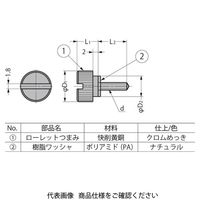 スガツネ工業 ローレットつまみ BRF型 BRFーA5ー12CR BRF-A5-12CR 1セット(5個)（直送品）