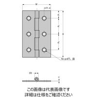 スガツネ工業 平丁番 FーA型 Fー51A F-51A 1セット(15個)（直送品）