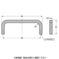 スガツネ工業 ステンレス鋼製ハンドル Hー42ーF14 1セット(4個)（直送品）