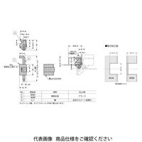 スガツネ工業 180°開き連続扉用抜き差し丁番 212ー901型 212ー9011 1セット(2個)（直送品）