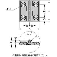スガツネ工業 270°開き面付丁番 218型 218ー9004 1セット(2個)（直送品）
