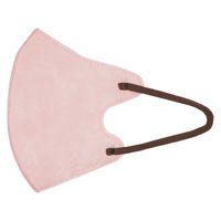 カワイイ女の贅沢マスク Style×Color 立体マスク（ベビーピンク×ブラウン）1箱（30枚）バイカラーマスク