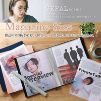 セキセイ セパルクリヤーファイル高透明 マガジンサイズ(A4ワイド)20P ペールピンク SEL-2826-27 1セット(2冊)