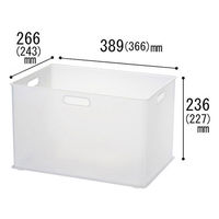 収納ケース squ+ インボックス L クリア 透明 NIB-LCL サンカ 1個（わけあり品）