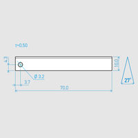 貝印カミソリ 貝カミ J70-1S 27°100P #750BH2034 1箱(100枚入)（直送品）