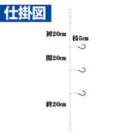 ハヤブサ HB HD190-3-2 防波堤磯 胴突 3本鈎1セット　1パック（直送品）