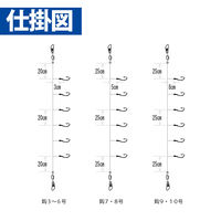 ハヤブサ HB HS400-7-1 蓄光堤防小アジ五目レッド 1パック（直送品）