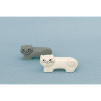 デコレコーポレーション デコレ MG-86502 FIKAネコ箸置き GY 1個（直送品）