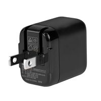 USB充電器 USB-A 2ポート 12W スマホ タブレット 2台同時充電 AC充電器 ブラック OWL-AC12WA2-BK