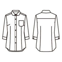 住商モンブランシャツ　レディス　７分袖　ブルーSS500-22  11号1着（直送品）