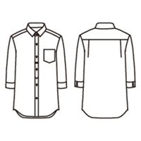 住商モンブランシャツ　兼用　７分袖　白／グレーSS005-01  3L1着（直送品）