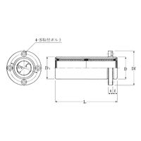 オザック精工 リニアベアリング丸フランジ(ボス位置)内径8mm外径15mm全長45mm LFDB8-UU 1個（直送品）
