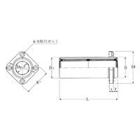 オザック精工 リニアベアリング角フランジ(ボス位置)内径10mm外径19mm全長55mm LFDKB10-UU 1個（直送品）