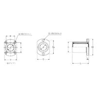 オザック精工 リニアベアリングTフランジ内径30mm外径45mm全長64mm LFT30B-UU 1個（直送品）