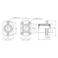 オザック精工 リニアベアリングTフランジ(ボス位置)内径13mm外径23mm全長32mm LFTB13-UU 1個（直送品）