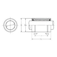 オザック精工 リニアベアリングストレート内径40mm外径60mm全長80mm ML40-UU 1個（直送品）