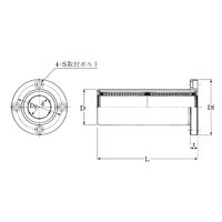 オザック精工 リニアベアリング丸フランジ内径13mm外径23mm全長60mm MLFD13-UU 1個（直送品）