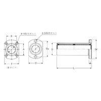 オザック精工 リニアベアリングTフランジ内径16mm外径28mm全長68mm MLFDT16B-UU 1個（直送品）