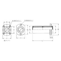 オザック精工 リニアベアリングTフランジ(ボス位置)内径30mm外径45mm全長112mm MLFDTB30-UU 1個（直送品）