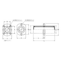 オザック精工 リニアベアリングTフランジ(センター)内径6mm外径12mm全長35mm MLFDTC6-UU 1個（直送品）