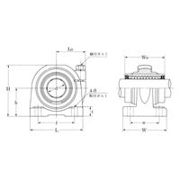 オザック精工 リニアベアリング用ピローブロック鋳鉄ケース(自動調心) PB40 1個（直送品）