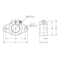 オザック精工 シャフトブロック・フランジ取付・鋳鉄 SF35 1個（直送品）