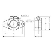 オザック精工 シャフトブロック・フランジ取付・アルミ SFA12 1個（直送品）