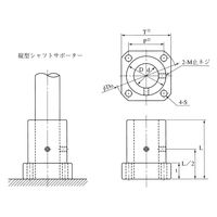 オザック精工 シャフトブロック・フランジ取付・ロングサイズ・鉄 SFW13 1個（直送品）