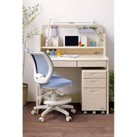 くろがね工作所 スチールパネルデスク ライト付 ミディアム木目 BC-23ANL 1セット（3点入）（直送品）