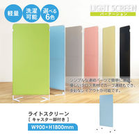ネットフォース ライトスクリーン キャスター付 幅900×高さ1800mm ライトグリーン NF-LSC-1809-C4A2-AW 1台（直送品）