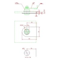 ジョー・プリンス竹下 Lー589ーSUS ステンレスカムロック用ガラス扉ブラケット 1065890300 1セット(20個)（直送品）