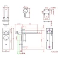 ジョー・プリンス竹下 Lー6ーSUSー70ーKD ステンレス差込栓錠 70mm 鍵違い 1060061301 1セット(5個)（直送品）