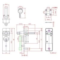 ジョー・プリンス竹下 Lー6ーSUSー45ーKA ステンレス差込栓錠 45mm 同一 1060062304 1セット(5個)（直送品）