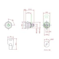 ジョー・プリンス竹下 Lー9ーSUSーKD ステンレスカムロック(止金ナシ)鍵違い 1060091301 1セット(5個)（直送品）